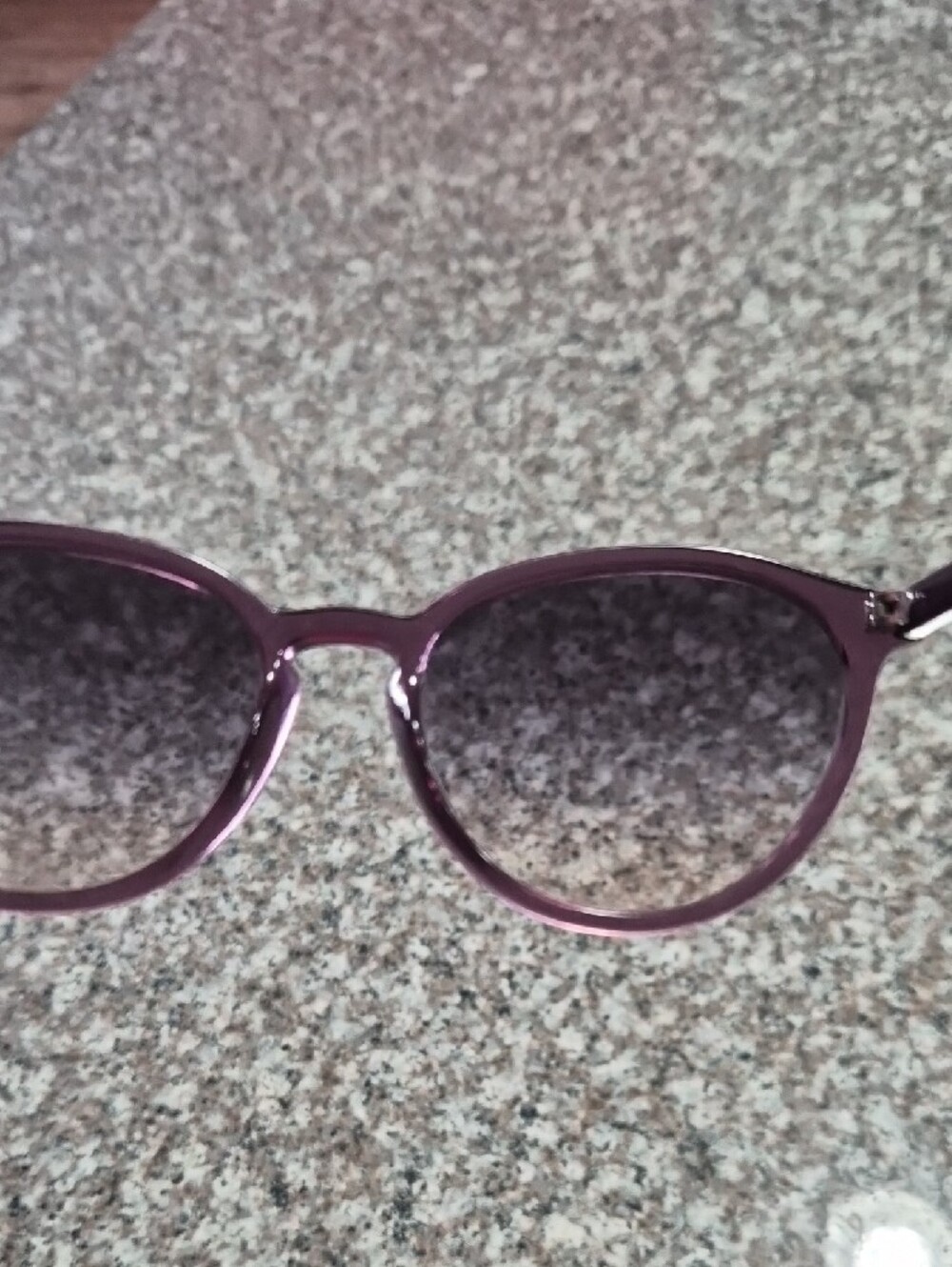 Vogue Translucent Purple Round Women’s Sunglasses - Picture 6 of 7